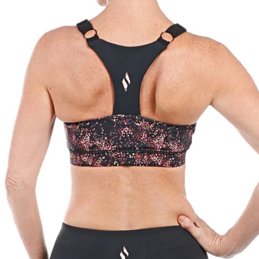 SKECHERS Sports Bra SIZE MEDIUM Zip Front Closure NWT